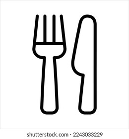 Table fork and knife vector icon symbol design