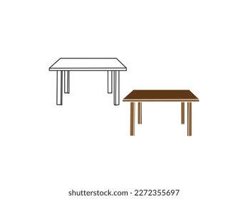 Table Furniture Cutout - Free vector graphic Design for illustration, Wooden table Vector illustration  Art, Icons, and   Free Download.