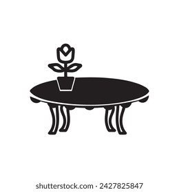 Table, furniture, flowerpot, dining, sofa icon