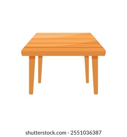 Table furniture icon in flat style. Wooden table vector illustration on isolated background. Dinner desk sign business concept.