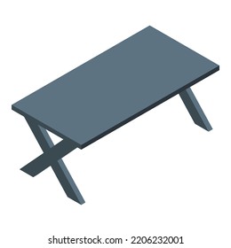 Table furniture icon. Isometric of table furniture vector icon for web design isolated on white background