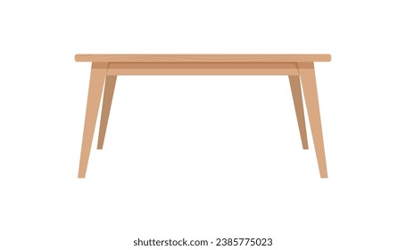 Table Furniture. Interior item for a cozy isolated interior. Designer trendy furniture. Vector illustration of living room furniture in mid century modern style.