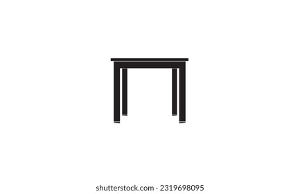 Table furniture logo flat icon