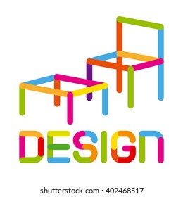 ?hair, table, furniture. Vector design.