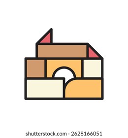 Table Game Building Block Icon Vector Illustration