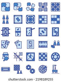 table game icon collection, white color background