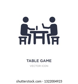 table game icon on white background. Simple element illustration from Activity and hobbies concept. table game sign icon symbol design.