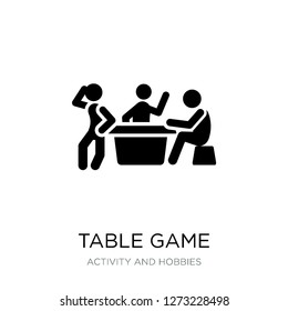 table game icon vector on white background, table game trendy filled icons from Activity and hobbies collection, table game simple element illustration