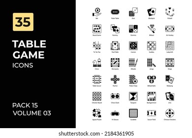 table game Icons Collection. Set contains such Icons as Ludo, card game, snooker, games Dress, and more.