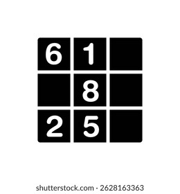 Juego de mesa Sudoku Rellenado Icon Ilustración vectorial