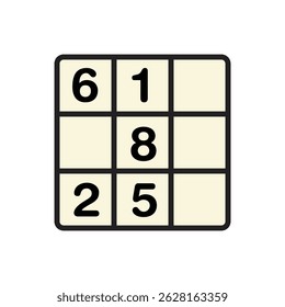 Table Game Sudoku Icon Vector Illustration