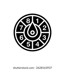 Table Game Twister Filled Icon Vector Illustration
