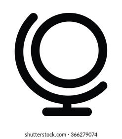 Table Globe Bold Line Vector Icon
