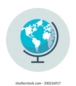 
Table Globe Colored Vector Icon
