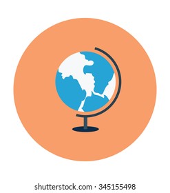 
Table Globe Colored Vector Icon

