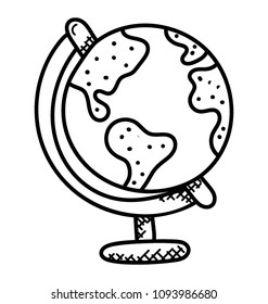 
Table globe icon design, geography concept 
