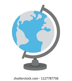 Table globe icon design, geography concept