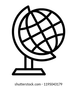 Table globe icon design, geography concept 