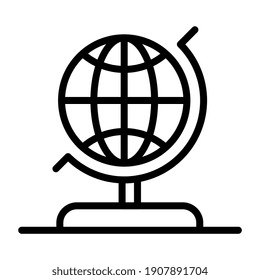     Table globe icon in outline design, premium download vector 