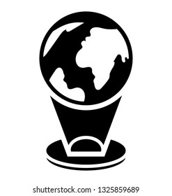 Table globe solid icon design 
