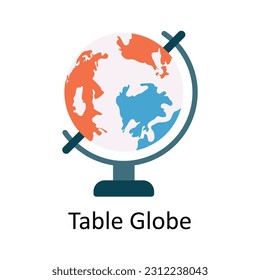 Table Globe Vector  Flat Icon Design illustration. Education and learning Symbol on White background EPS 10 File