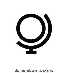 Table Globe Vector Icon 