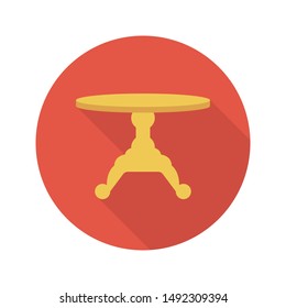 table glyph flat vector icon