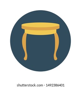 table glyph flat vector icon