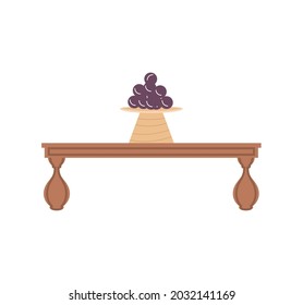 tabla con icono de uvas aisladas