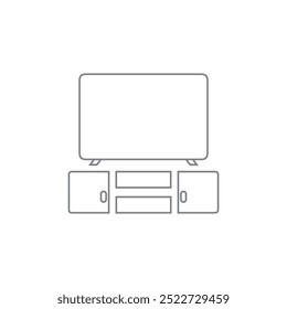 table Grey icon with white background