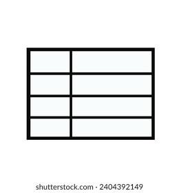Table grid symbol design icon .Vector illustration.
