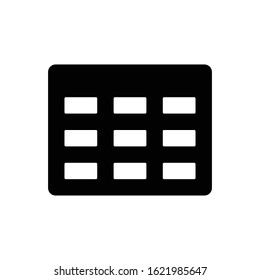Table Grid Symbol Icon Vector Illustration