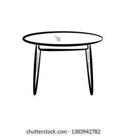 table hand draw icon outline