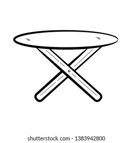 table hand draw icon outline