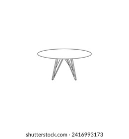 Table. Table hand-drawn outline icon for mobile concept and web design. Table Icon: Color, Black. Isolated vector sign symbol. Vector sketch illustration for print, web, mobile, and infographics.
