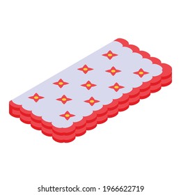 Table handkerchief icon. Isometric of Table handkerchief vector icon for web design isolated on white background