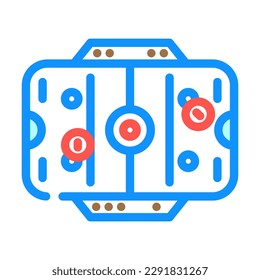 table hockey board color icon vector. table hockey board sign. isolated symbol illustration