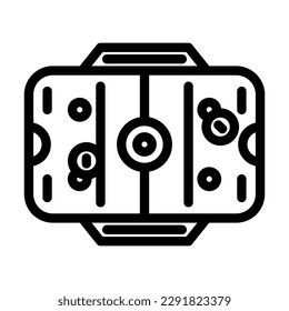 table hockey board line icon vector. table hockey board sign. isolated contour symbol black illustration