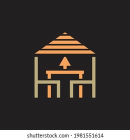 Ilustración del diseño del vector de la casa de tabla