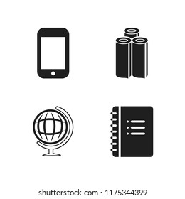 table icon. 4 table vector icons set. wallpaper, computer and notebook icons for web and design about table theme