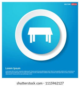 Table Icon Abstract Blue Web Sticker Button - Free vector icon