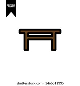 TABLE ICON COLOR SET CLIP ART