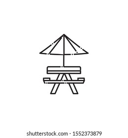 table icon design, Camping forest adventure lifestyle summer travel and outdoor theme Vector illustration
