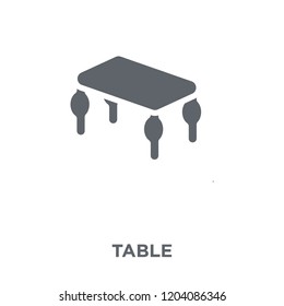 Table icon. Table design concept from Furniture and household collection. Simple element vector illustration on white background.