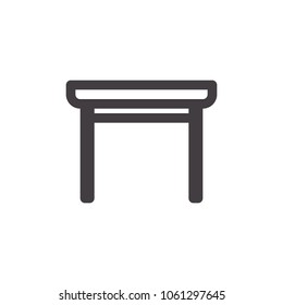table icon design with outline style. furniture collection series. vector illustration.