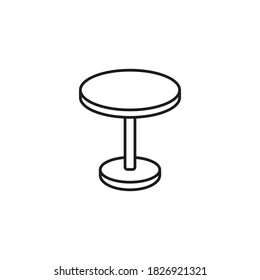 table icon element of furniture icon for mobile concept and web apps. Thin line table icon can be used for web and mobile. Premium icon on white background