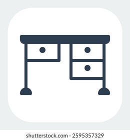 table icon filled black style