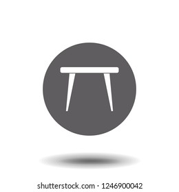 Table icon in flat style isolated on whiteground. For your design, logo. Vector illustration.