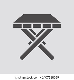 Table icon in flat style.Vector illustration.
