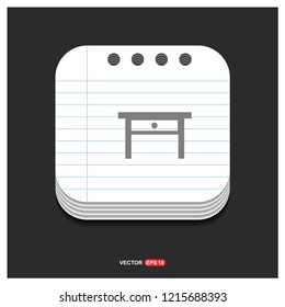 Table Icon - Free vector icon